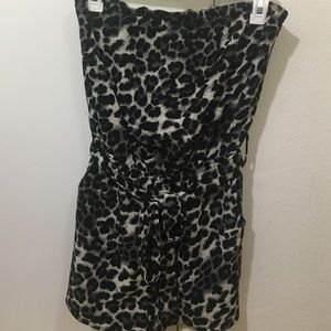BLACK & GRAY LEOPARD/CHEETAH PRINT ROMPER